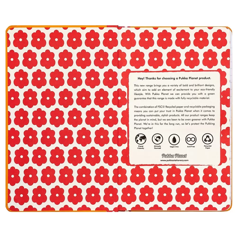 Pukka Pad Composition Notebooks<Plants Over People Notebook, 5.28" x 8.46", Wide-Ruled, 96 Sheets, Orange (9705-SPP)