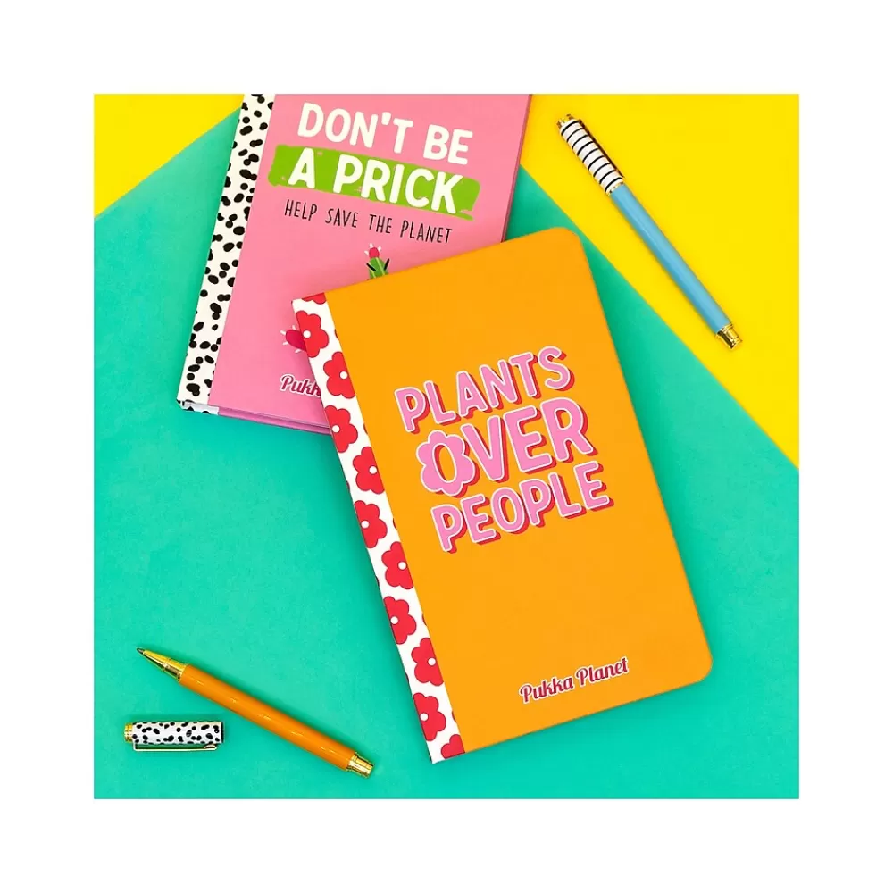 Pukka Pad Composition Notebooks<Plants Over People Notebook, 5.28" x 8.46", Wide-Ruled, 96 Sheets, Orange (9705-SPP)