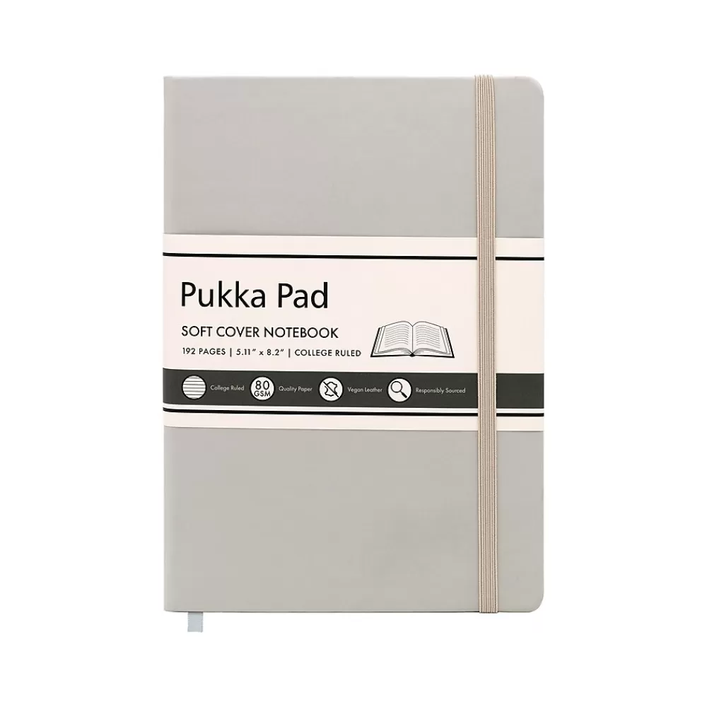 Pukka Pad Notebooks<Professional Notebooks, 5.11" x 8.2", College Ruled, 96 Sheets, Beige (9941-SIG)