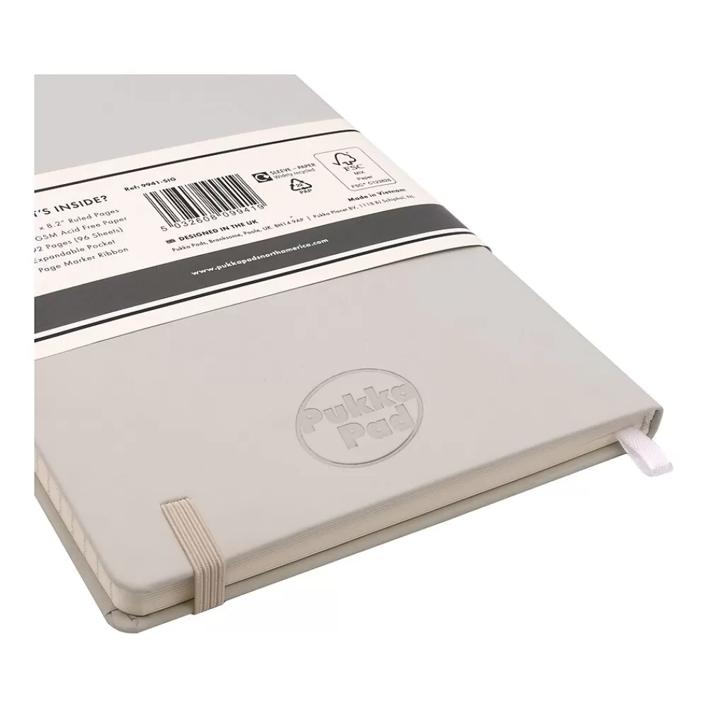 Pukka Pad Notebooks<Professional Notebooks, 5.11" x 8.2", College Ruled, 96 Sheets, Beige (9941-SIG)