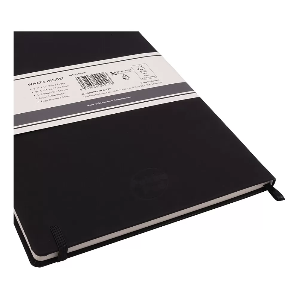 Pukka Pad Notebooks<Professional Notebooks, 8.5" x 11", College Ruled, 96 Sheets, Black (9942-SIG)