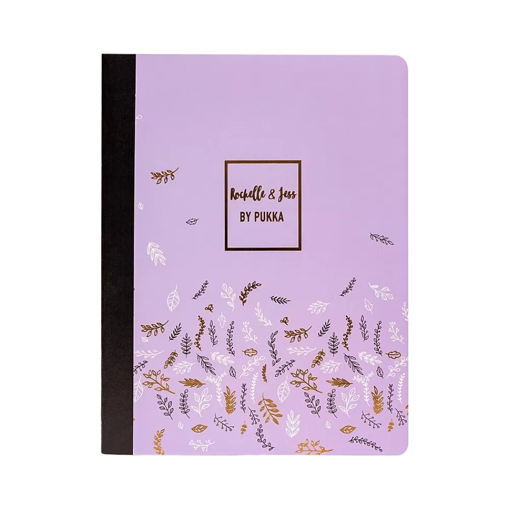 Pukka Pad Composition Notebooks<Rochelle & Jess Composition Notebooks, 7.5" x 9.75", College Ruled, 70 Sheets, Assorted Colors, 3/Pack (9107-ROC)
