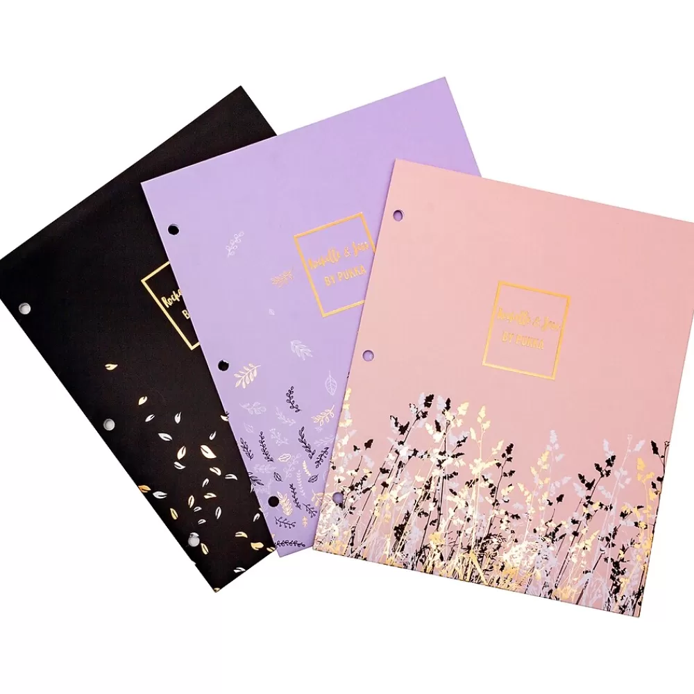 Pukka Pad Pocket Folders<Rochelle & Jess 3-Hole Punched 2-Pocket Portfolio Folders, Assorted Colors, 6/Pack (9108-ROC)