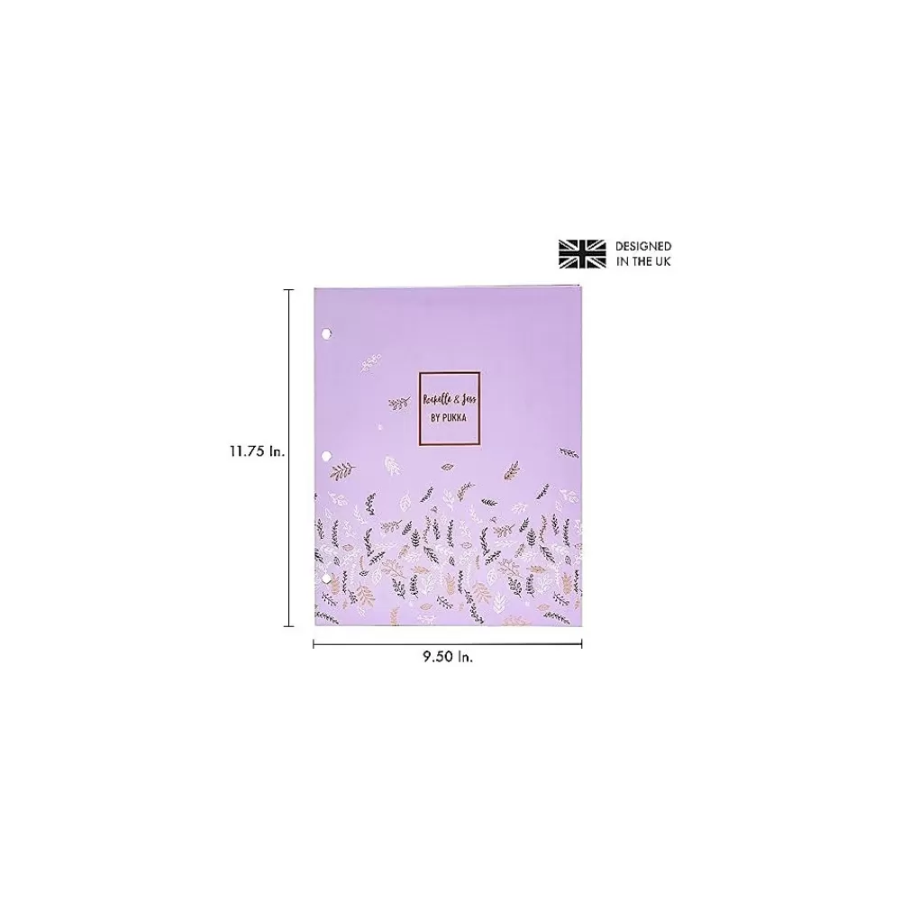 Pukka Pad Pocket Folders<Rochelle & Jess 3-Hole Punched 2-Pocket Portfolio Folders, Assorted Colors, 6/Pack (9108-ROC)