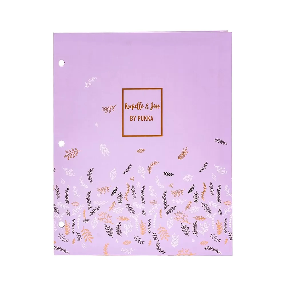 Pukka Pad Pocket Folders<Rochelle & Jess 3-Hole Punched 2-Pocket Portfolio Folders, Assorted Colors, 6/Pack (9108-ROC)