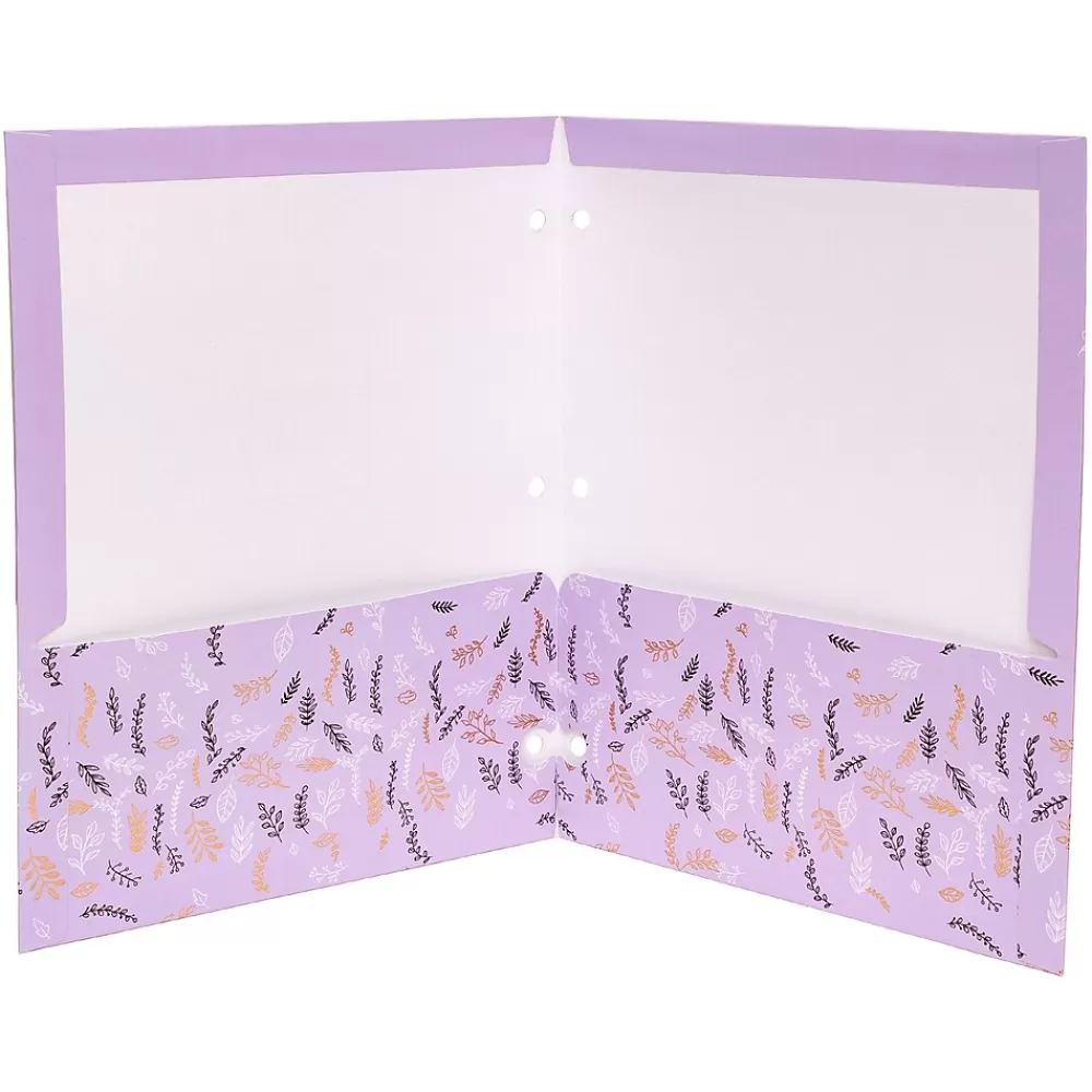 Pukka Pad Pocket Folders<Rochelle & Jess 3-Hole Punched 2-Pocket Portfolio Folders, Assorted Colors, 6/Pack (9108-ROC)