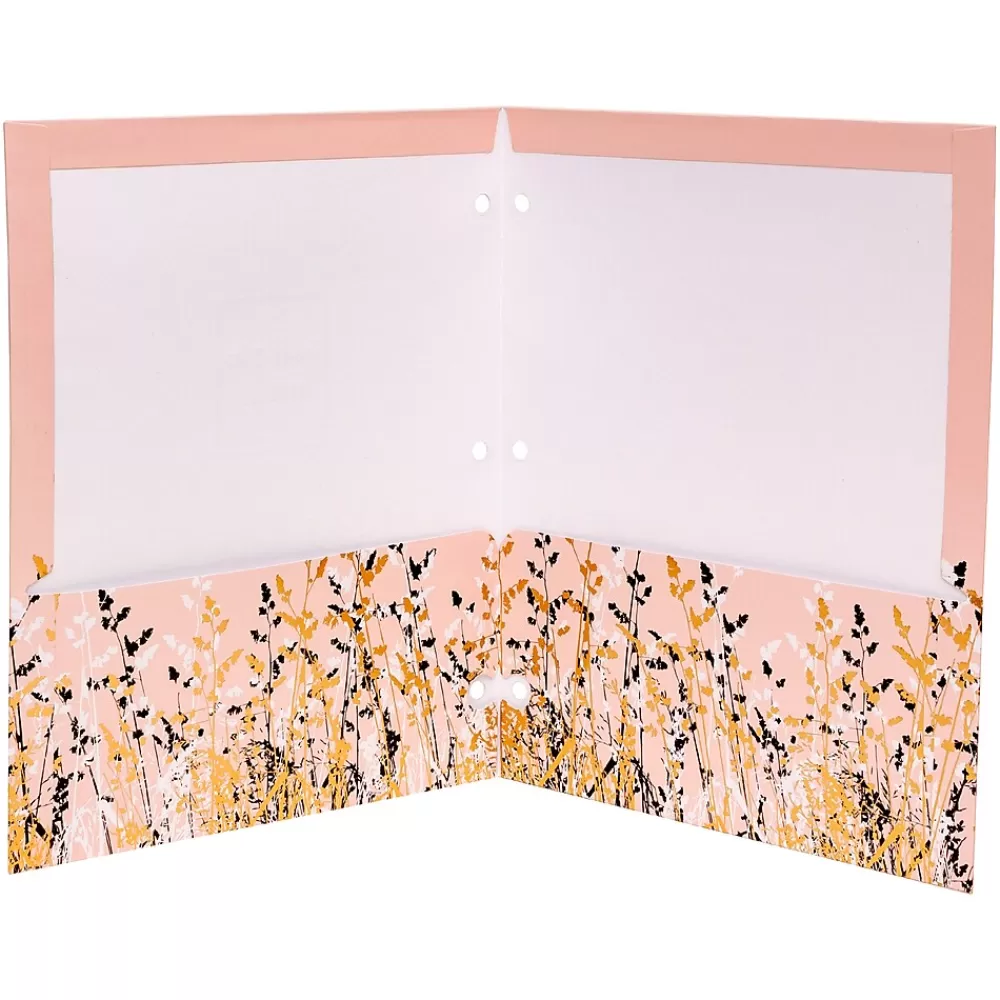 Pukka Pad Pocket Folders<Rochelle & Jess 3-Hole Punched 2-Pocket Portfolio Folders, Assorted Colors, 6/Pack (9108-ROC)