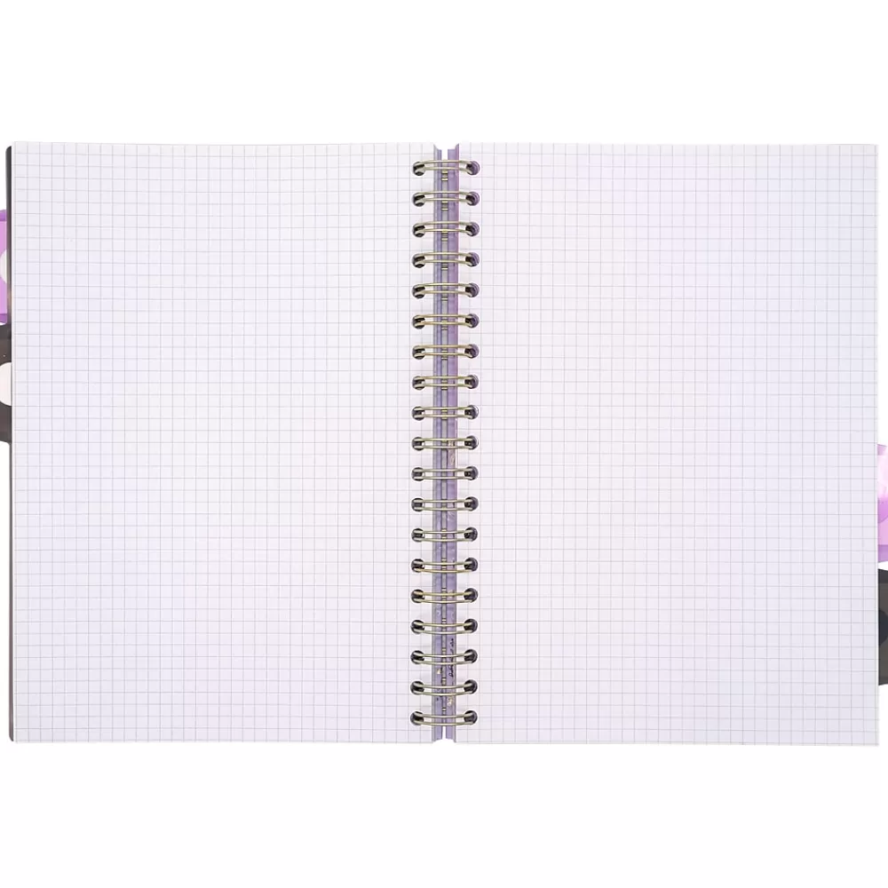 Pukka Pad Subject Notebooks<Rochelle & Jess 5-Subject Notebook, 7.5" x 10", Graph-Ruled, 100 Sheets, Lilac, 3/Pack (9917-ROC)