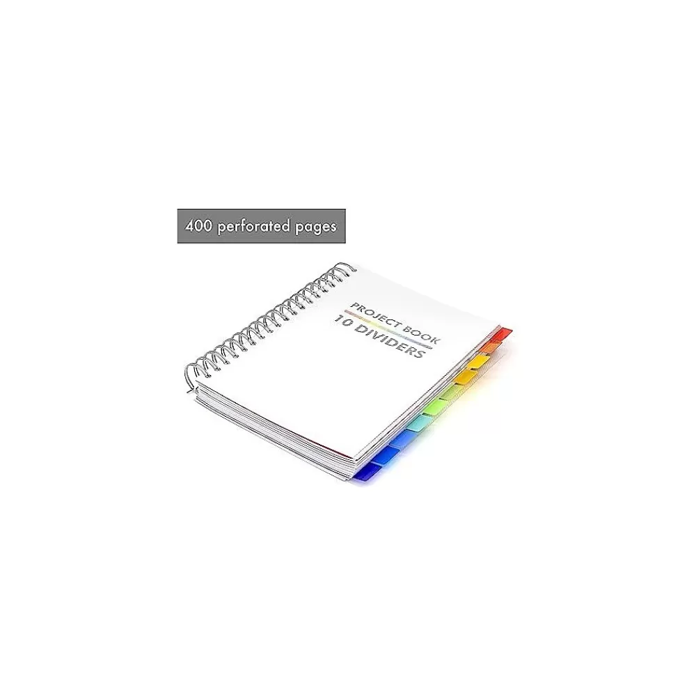 Pukka Pad Subject Notebooks<Subject Notebook, 7" x 10", College Ruled, 200 Sheets, White (9603-PB)