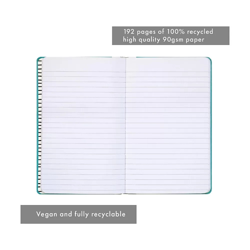 Pukka Pad Composition Notebooks<There Is No Planet B Notebook, 5.28" x 8.46", Wide-Ruled, 96 Sheets, Blue (9703-SPP)