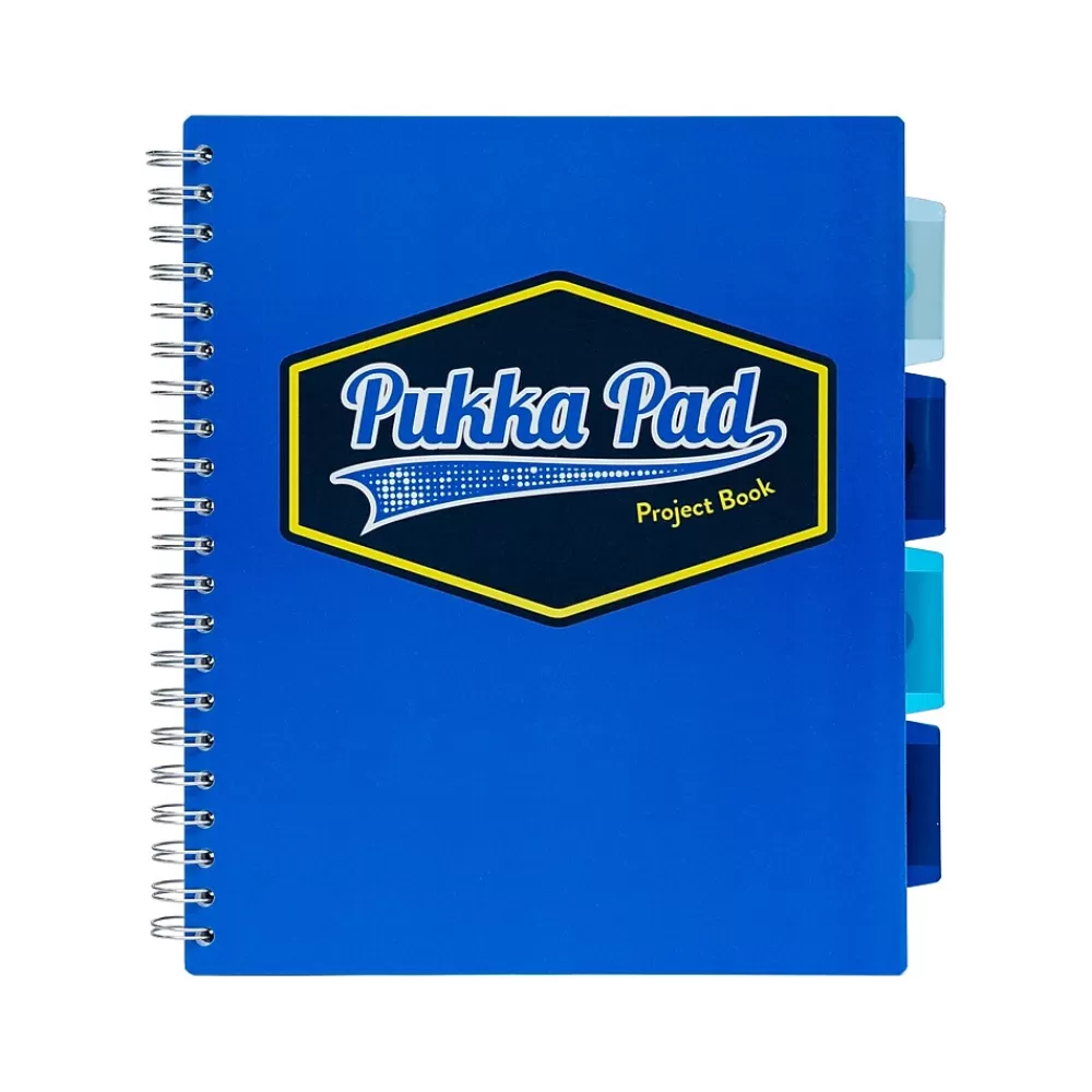 Pukka Pad Subject Notebooks<Vision 5-Subject Notebooks, 8.5" x 11", Ruled, 100 Sheets, Bold Blue, 3/Pack (8866(BE)-VIS)