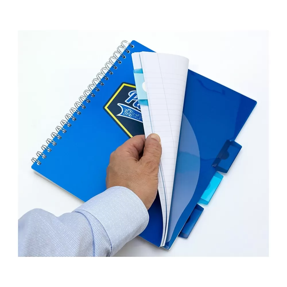 Pukka Pad Subject Notebooks<Vision 5-Subject Notebooks, 8.5" x 11", Ruled, 100 Sheets, Bold Blue, 3/Pack (8866(BE)-VIS)