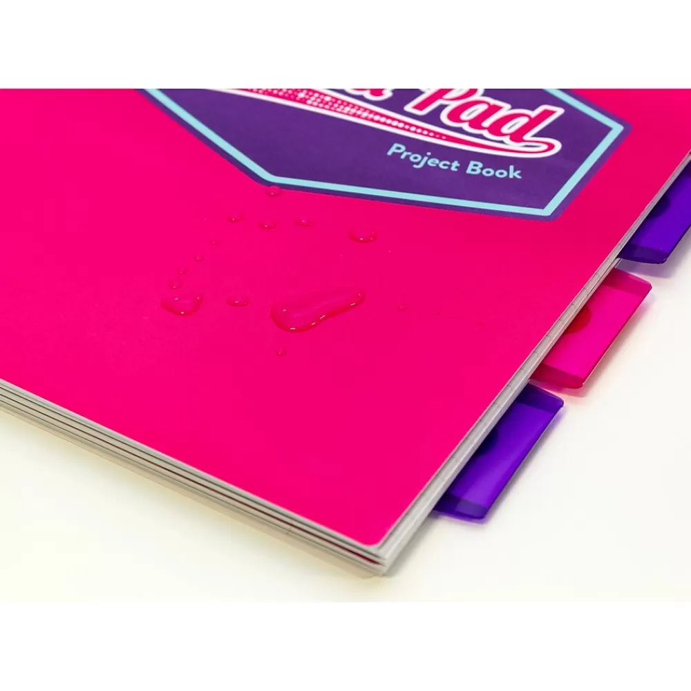 Pukka Pad Subject Notebooks<Vision 5-Subject Notebooks, 8.5" x 11", Ruled, 100 Sheets, Deep Pink, 3/Pack (8866(PK)-VIS)