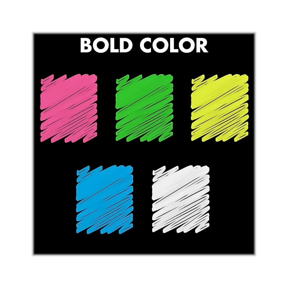 Quartet Markers<Dry Erase Markers, White/Neon Pink/Neon Green/Neon Blue/Neon Yellow, 6/Pack (79559Q)