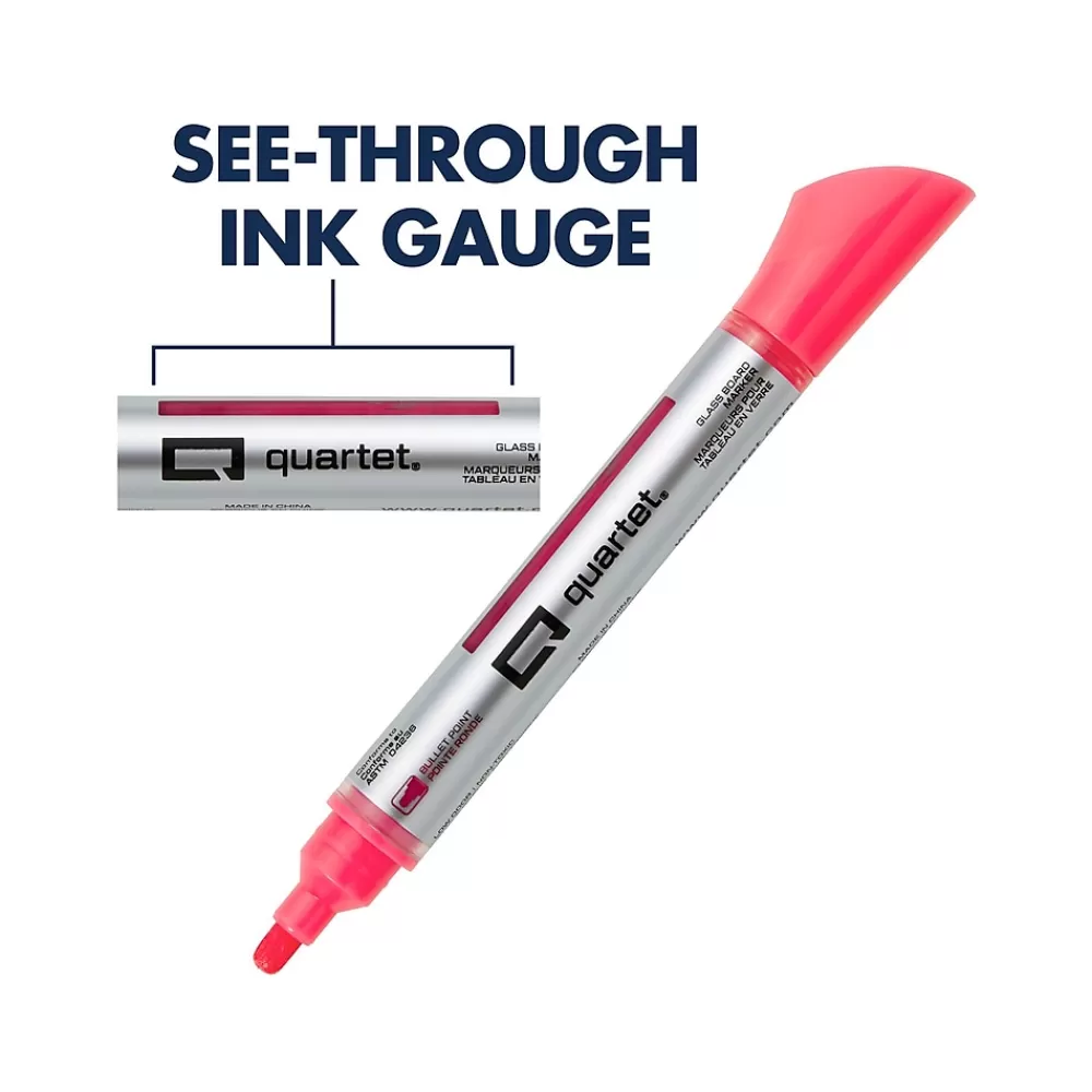 Quartet Markers<Dry Erase Markers, White/Neon Pink/Neon Green/Neon Blue/Neon Yellow, 6/Pack (79559Q)