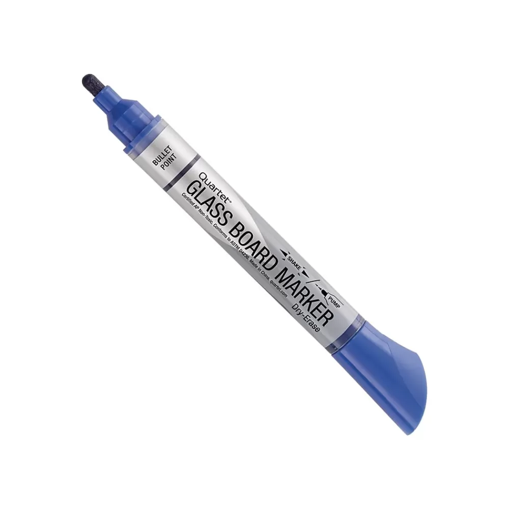 Quartet Markers<Glass Board Dry Erase Markers, Bullet Tip, Assorted, 4/Pack (79552)