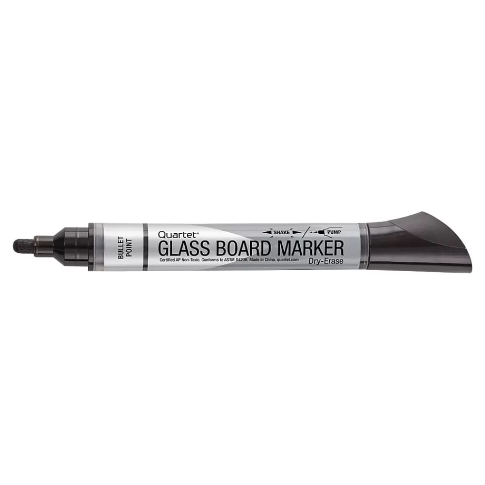 Quartet Markers<Glass Board Dry Erase Markers, Bullet Tip, Assorted, 4/Pack (79552)