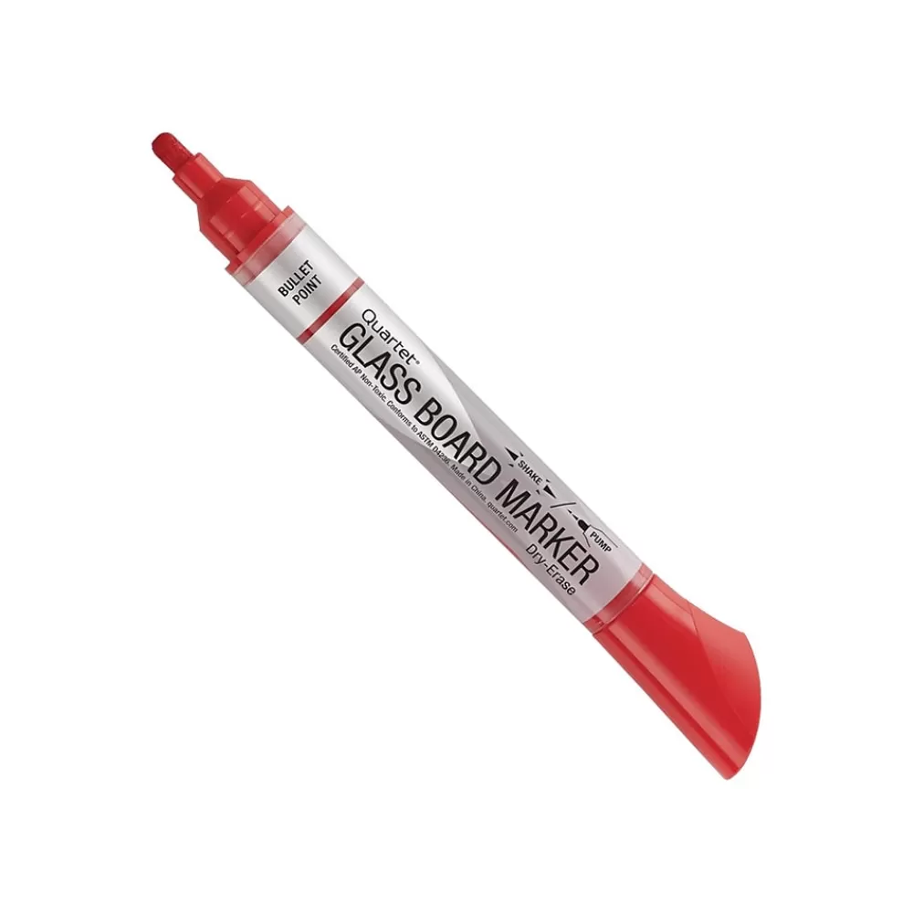 Quartet Markers<Glass Board Dry Erase Markers, Bullet Tip, Assorted, 4/Pack (79552)