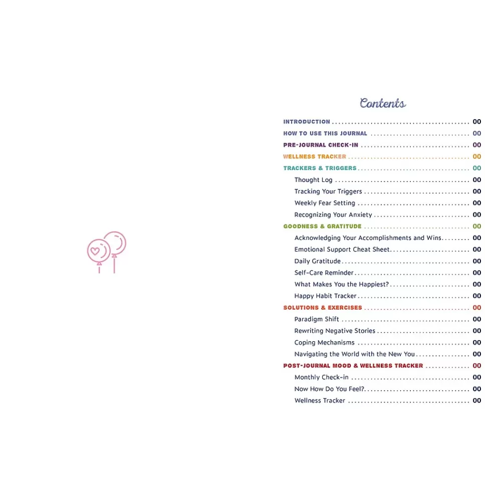 Quarto Journals<Anti-Anxiety Prompt Guided Journal, 6" x 8.42", College Ruled, Blue, 204 Pages (9780785839637)
