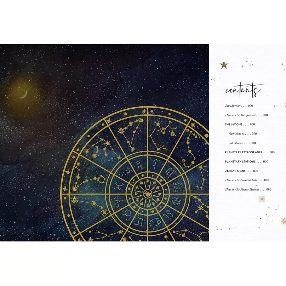 Quarto Journals<Astrological Wellness & Spirituality Guided Journal, Hardcover, 6.27" x 8.25", College Ruled, Purple, 160 Pages