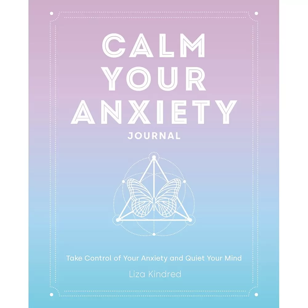 Quarto Journals<Calm Your Anxiety Guided Journal, Hardcover, 6.27" x 8.25", College Ruled, Blue, 160 Pages (9781631068157)