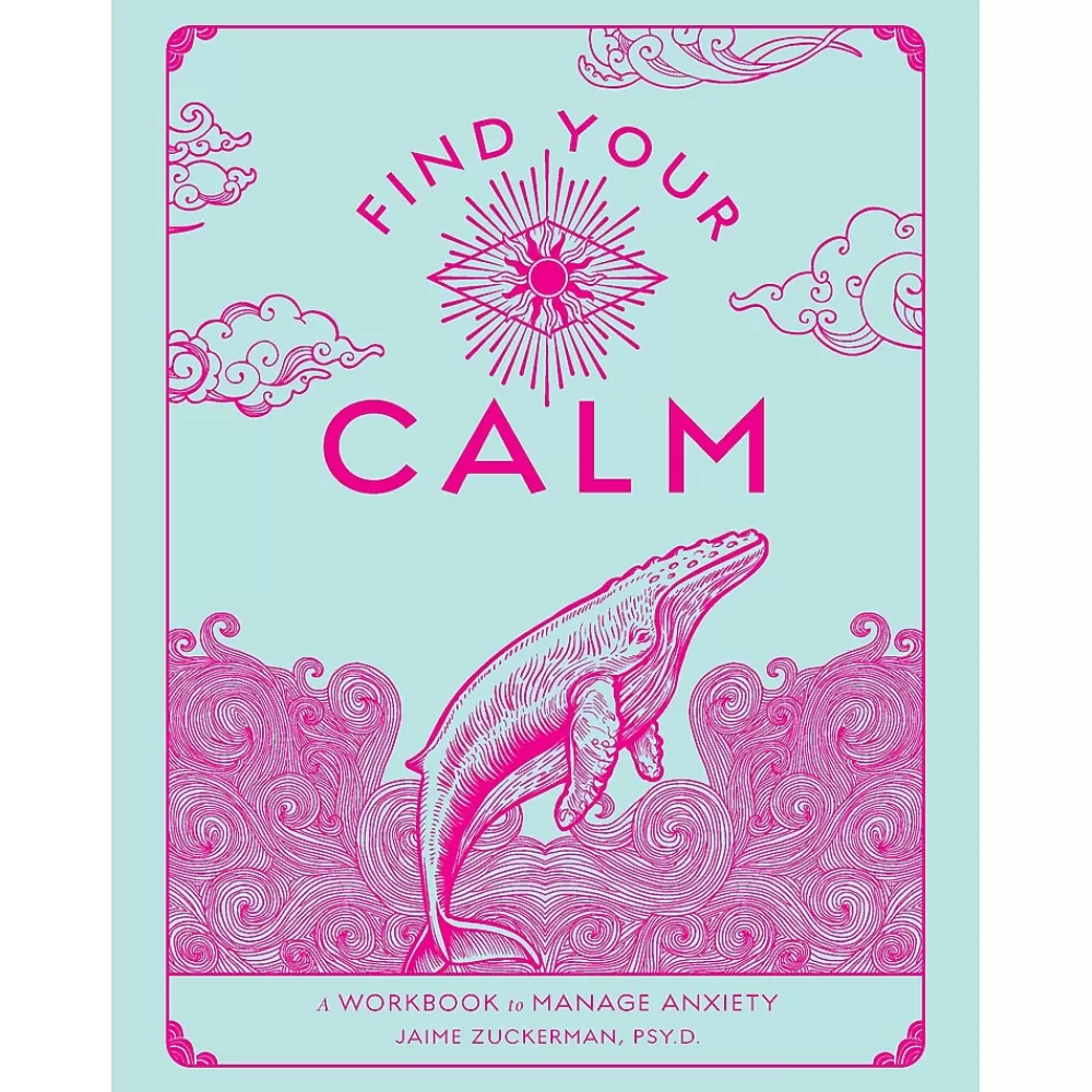 Quarto Journals<Find Your Calm Anxiety Guided Journal, 6.7" x 9", College Ruled, Green, 160 Pages (152996)