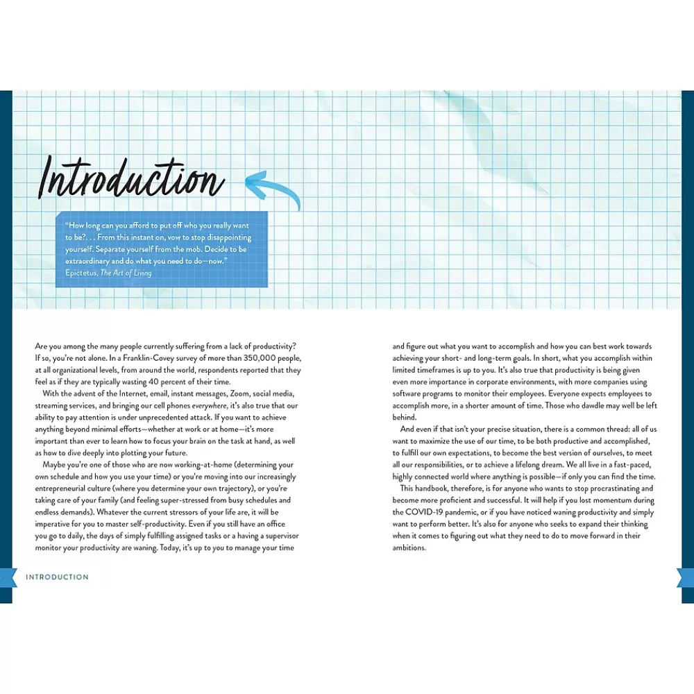 Quarto Journals<5-Minute Productivity Guided Journal, 6.30" x 8.27", College Ruled, White, 192 Pages (9780785842057)