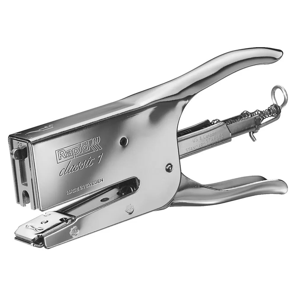 Rapid Staplers<Classic K1 Stapling Plier, 50 Sheet Capacity, Chrome (90119)