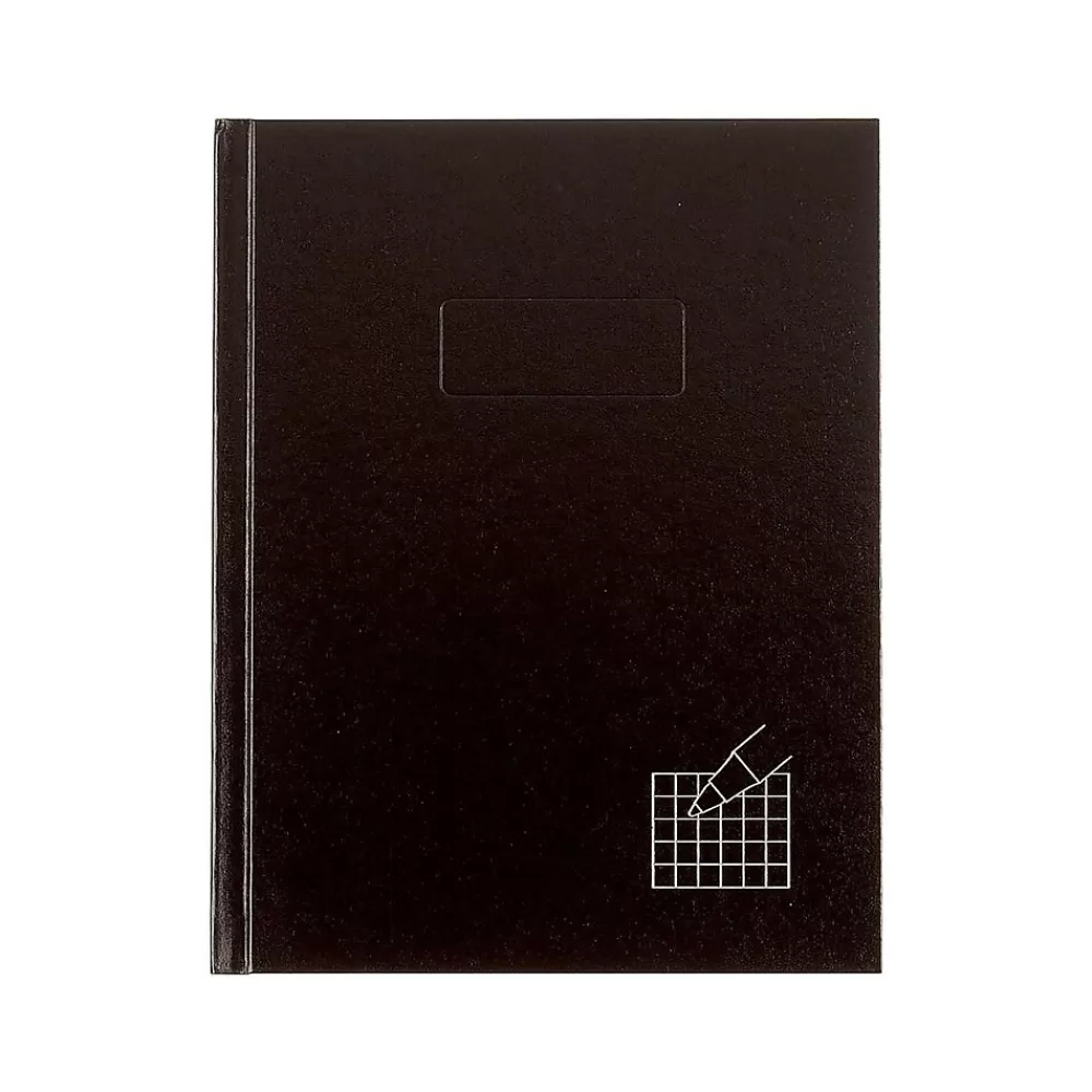 Rediform Notebooks<Executive and Journals 1-Subject Professional Notebooks, 7.25" x 9.25", Quad, 96 Sheets, Black (A9Q)