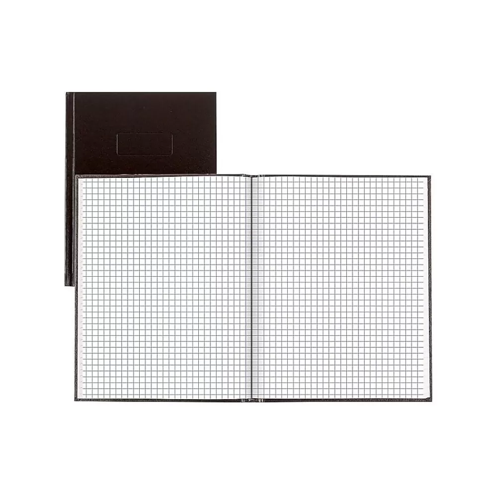 Rediform Notebooks<Executive and Journals 1-Subject Professional Notebooks, 7.25" x 9.25", Quad, 96 Sheets, Black (A9Q)