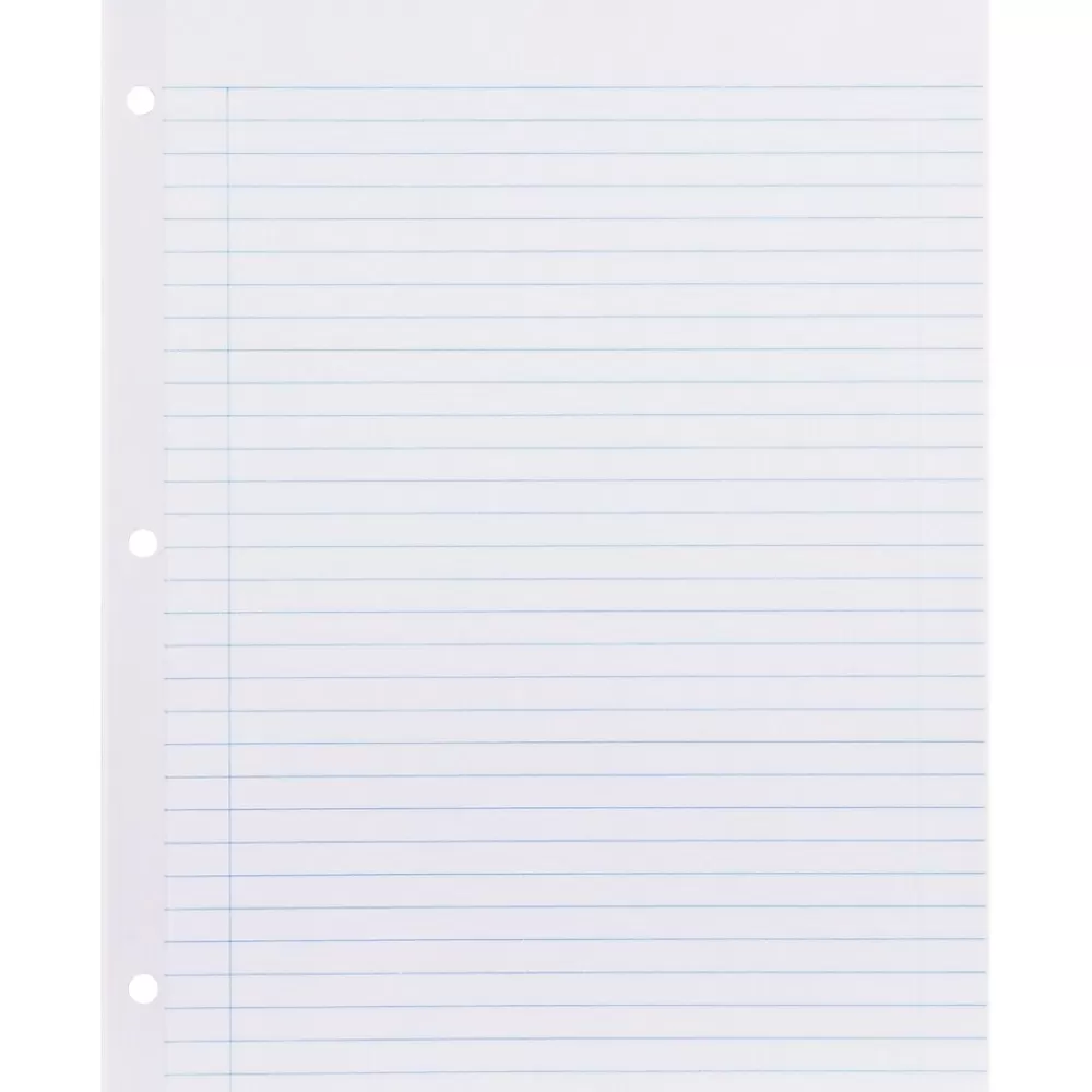 Rediform Filler Paper<Reinforced College Ruled Filler Paper, 8.5" x 11", 3-Hole Punched, 100 Sheets/Pack (20122/WBZ13R)