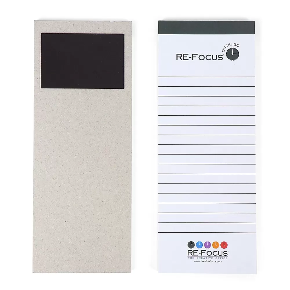 RE-FOCUS THE CREATIVE OFFICE Notepads<on the GO Notepad, 3.5" x 9", College Ruled, 50 Sheets/Pad, 3 Pads/Pack (83001)