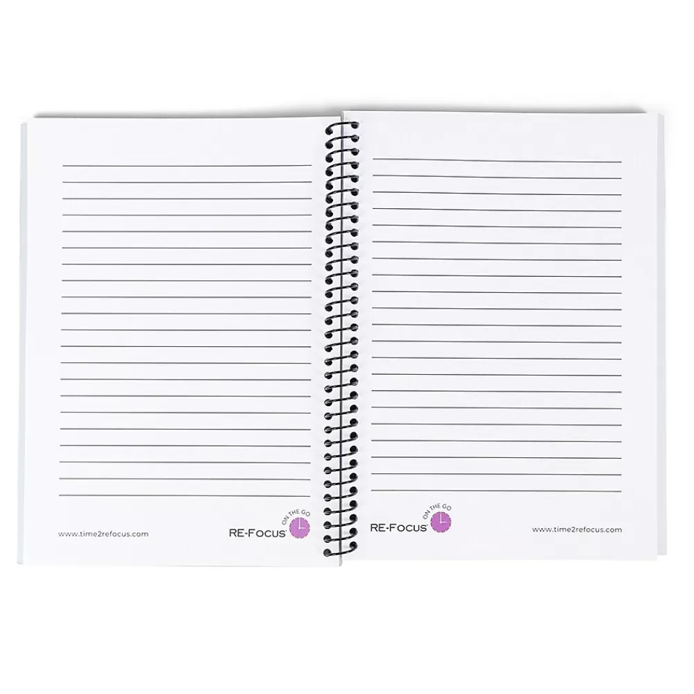 RE-FOCUS THE CREATIVE OFFICE Notepads<on the GO Notepad, 6" x 8", College Ruled, White, 142 Sheets/Pad (88002)
