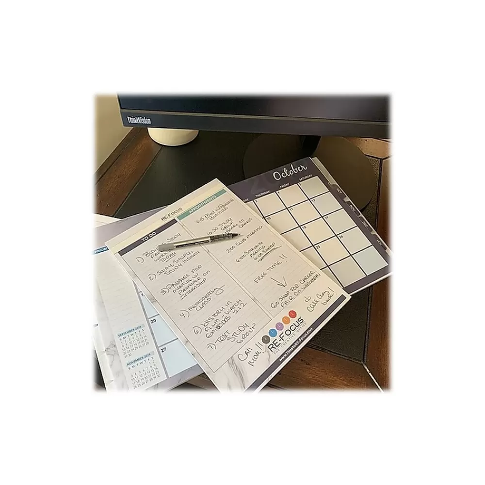 RE-FOCUS THE CREATIVE OFFICE Notepads<Premium Legal Pad, Ruled, 8.5" x 11.75", Blue, 30 Sheets/Pad, 2 Pads (40001)