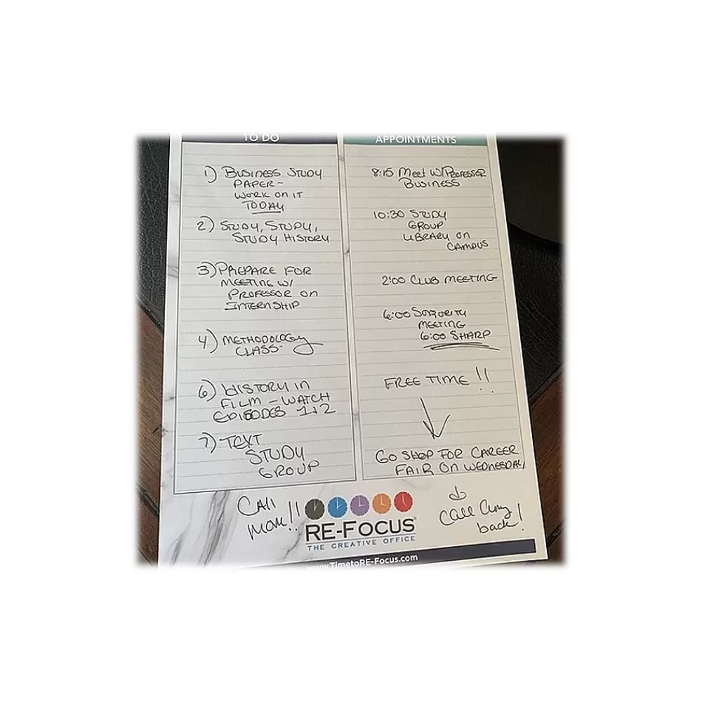 RE-FOCUS THE CREATIVE OFFICE Notepads<Premium Legal Pad, Ruled, 8.5" x 11.75", Blue, 30 Sheets/Pad, 2 Pads (40001)