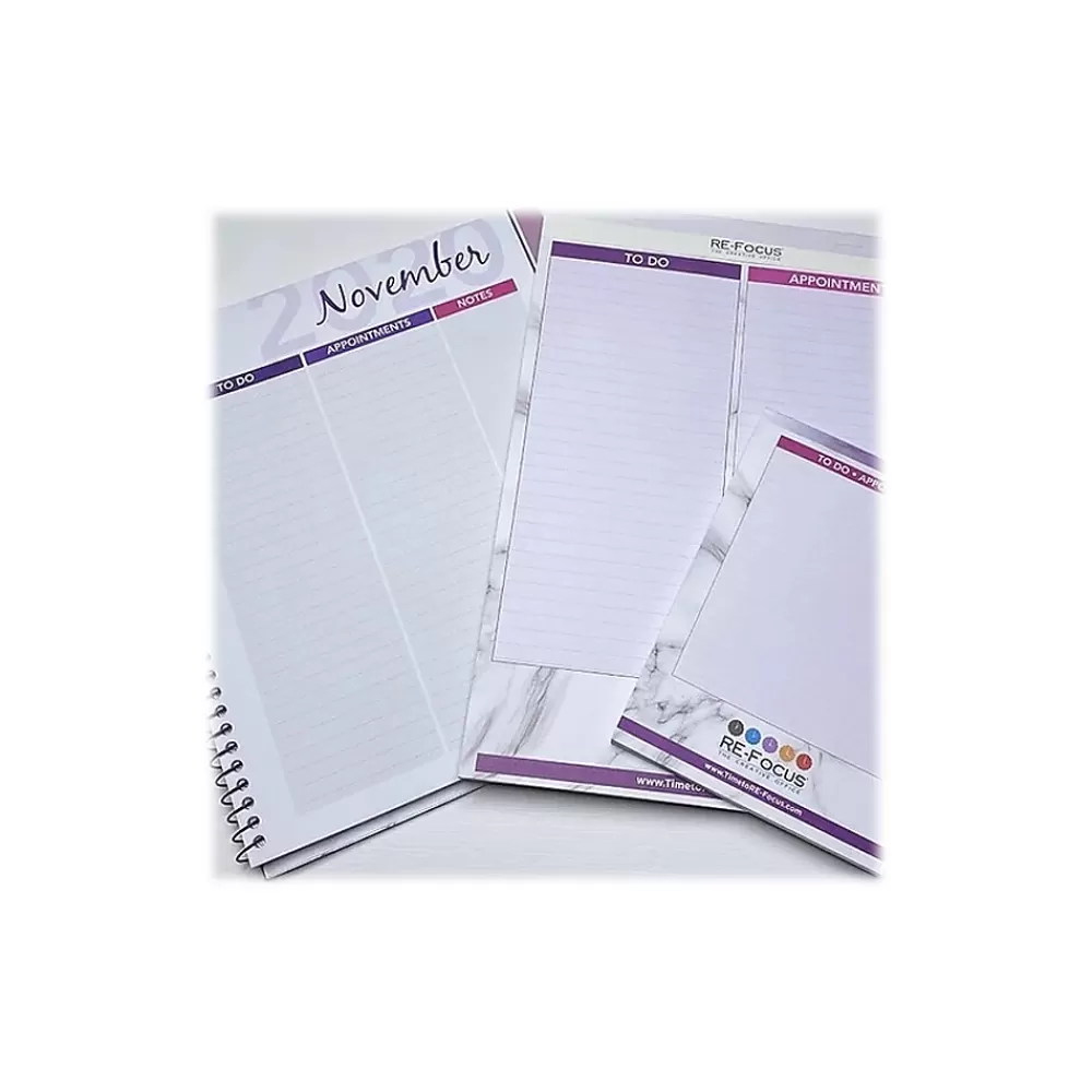RE-FOCUS THE CREATIVE OFFICE Notepads<Premium Legal Pad, Ruled, 8.5" x 11.75", Pink, 30 Sheets/Pad, 2 Pads (40002)