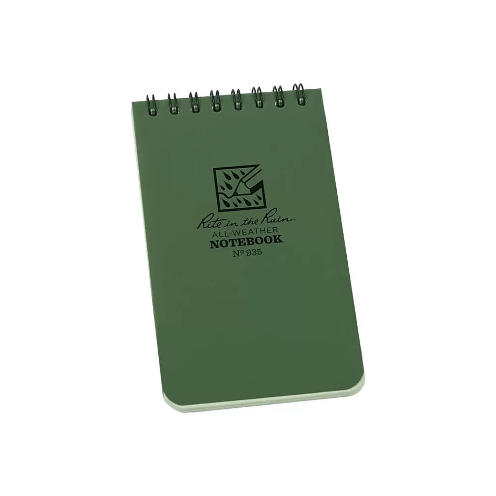 Rite In The Rain Notebooks<-JL Darling Pocket Notebook, 3" x 5", 50 Sheets, Green (935)