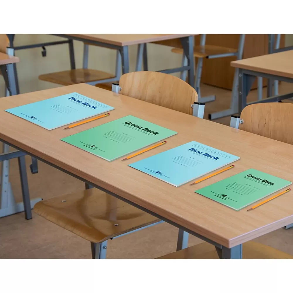 Roaring Spring Paper Products Notebooks<Exam 1-Subject Exam Notebook, 7" x 8.5", Wide Ruled, 12 Sheets, Blue (77513)