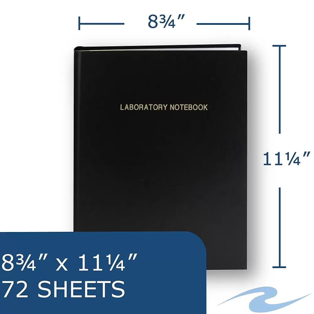 Roaring Spring Paper Products Notebooks<Professional Notebooks, 8.75" x 11.25", Graph Ruled, 72 Sheets, Black (77160)