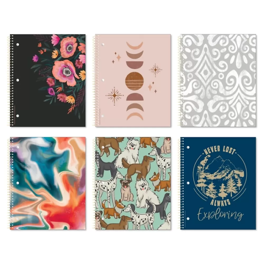 Roaring Spring Paper Products Subject Notebooks<Studio Series 1-Subject Notebooks, 9" x 11", College Ruled, 70 Sheets (11323)