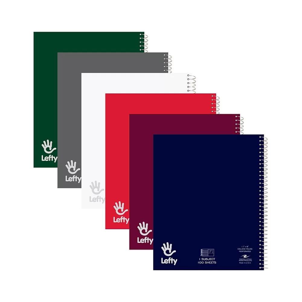 Roaring Spring Paper Products Subject Notebooks<1-Subject Notebooks, 9" x 11", College Ruled, 100 Sheets (11096)