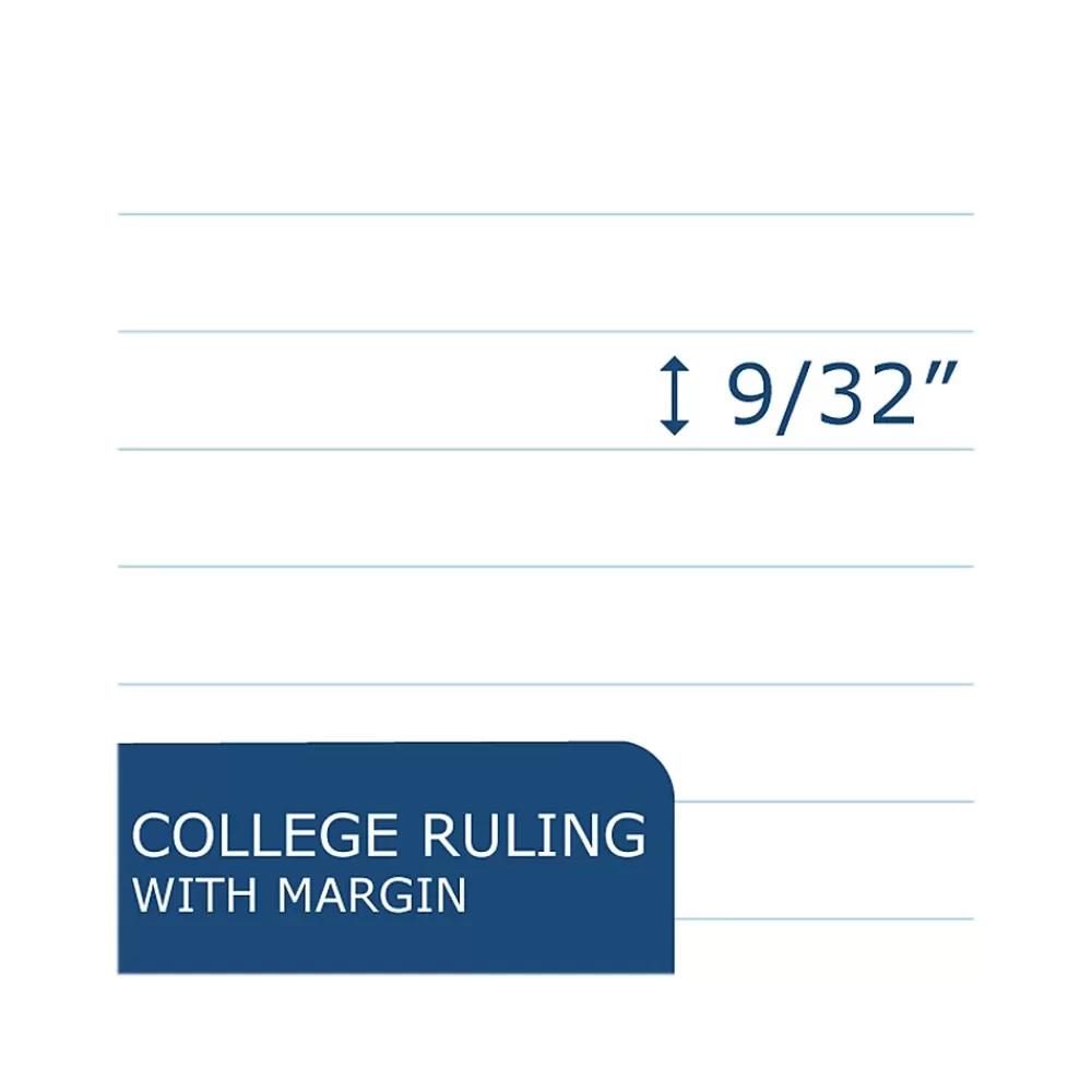 Roaring Spring Paper Products Subject Notebooks<1-Subject Notebooks, 9" x 11", College Ruled, 100 Sheets (11096)