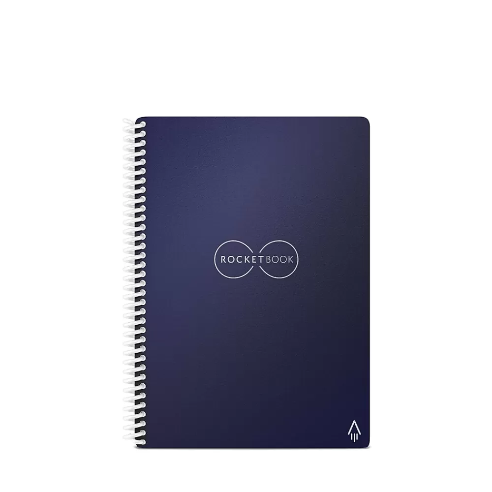 Rocketbook Notebooks<Core Reusable Smart Notebook, 6" x 8.8", Dot-Grid Ruled, 36 Pages, Blue (EVR-E-RC-CDF-FR)