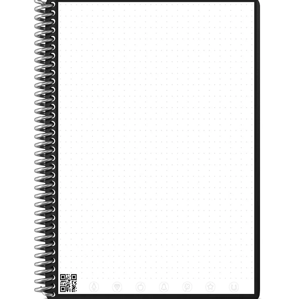Rocketbook Notebooks<Core Reusable Smart Notebook, 6" x 8.8", Dot-Grid Ruled, 36 Pages, Blue (EVR-E-RC-CDF-FR)