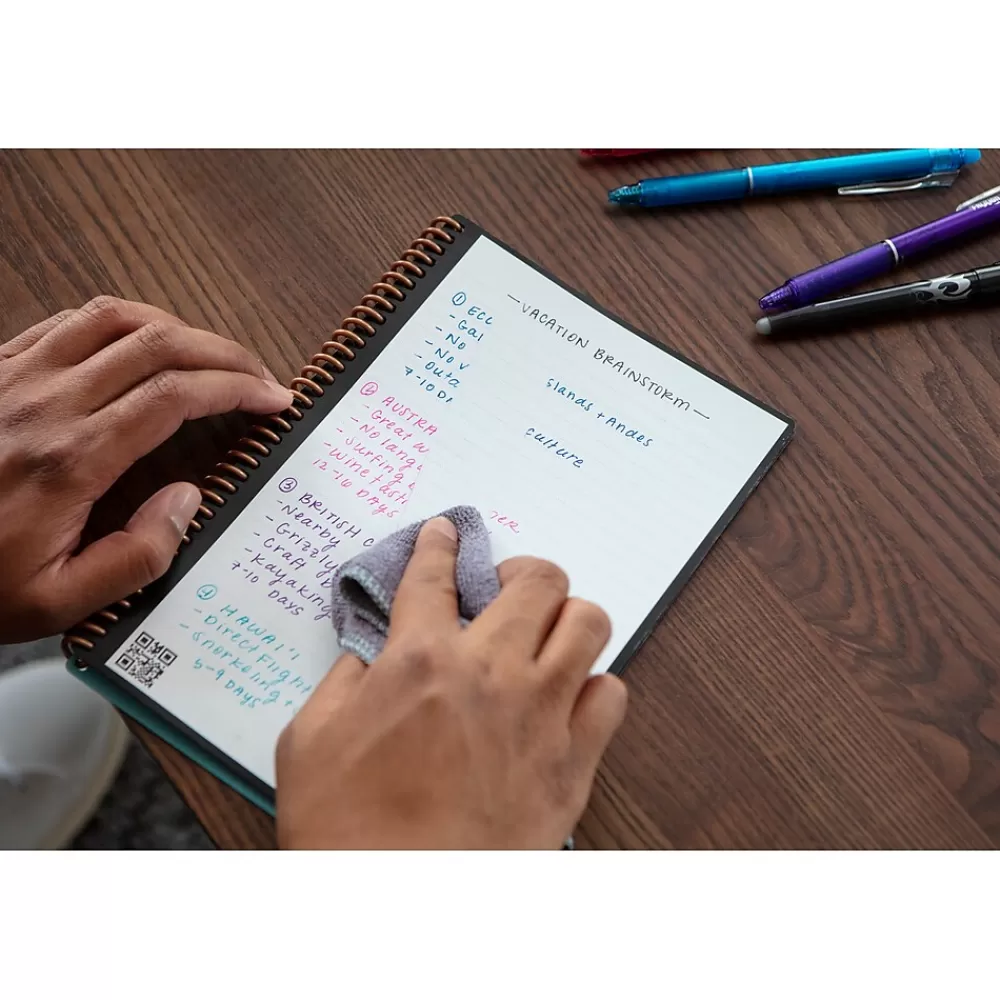 Rocketbook Notebooks<Core Reusable Smart Notebook, 6" x 8.8", Dot-Grid Ruled, 36 Pages, Blue (EVR-E-RC-CDF-FR)