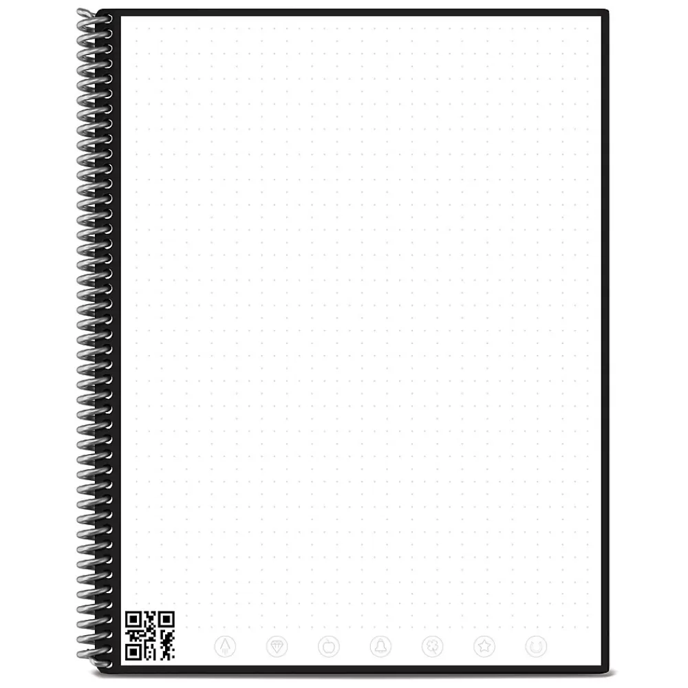 Rocketbook Notebooks<Core Smart Notebook, 8.5" x 11", Dot-Grid Ruled, 32 Pages, Black (EVR-L-RC-A-FR)