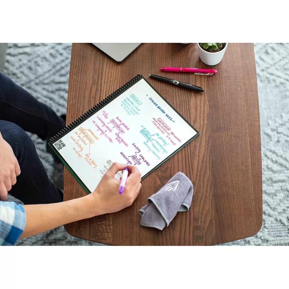 Rocketbook Notebooks<Core Smart Notebook, 8.5" x 11", Dot-Grid Ruled, 32 Pages, Black (EVR-L-RC-A-FR)