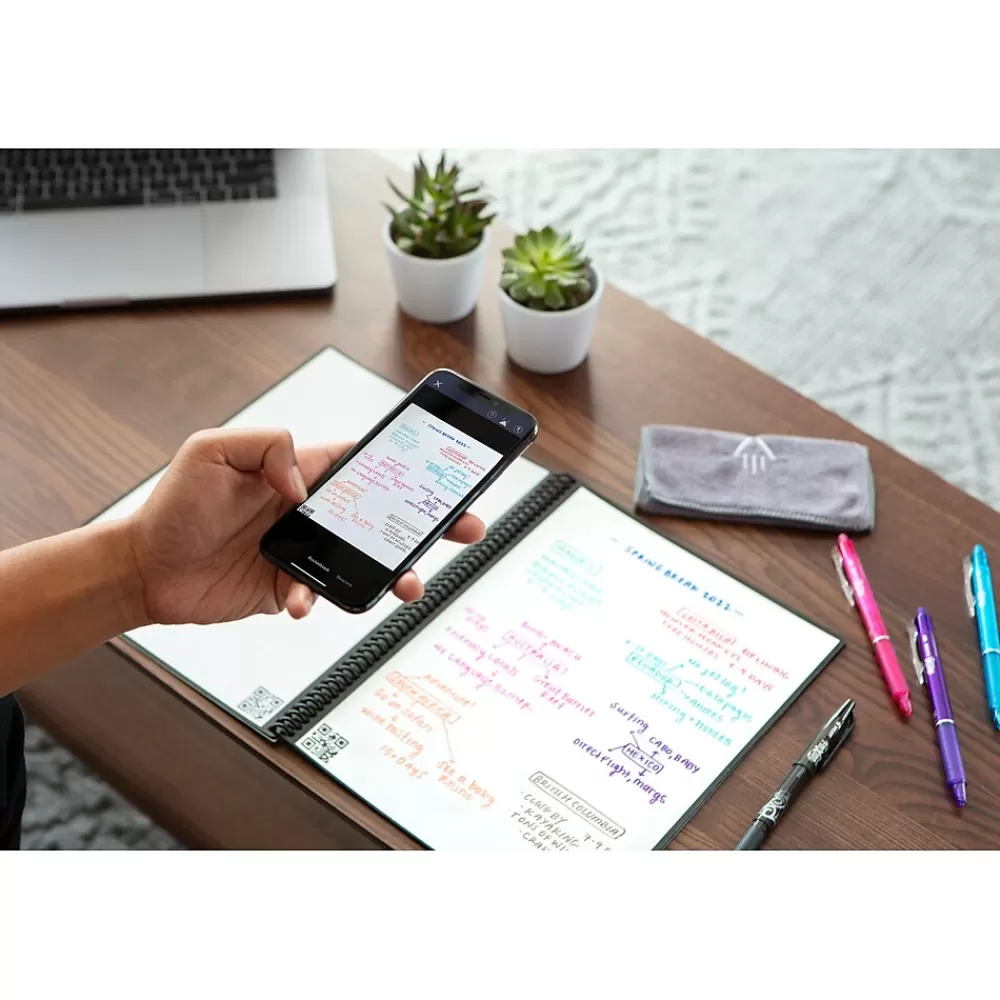 Rocketbook Notebooks<Core Smart Notebook, 8.5" x 11", Dot-Grid Ruled, 32 Pages, Black (EVR-L-RC-A-FR)