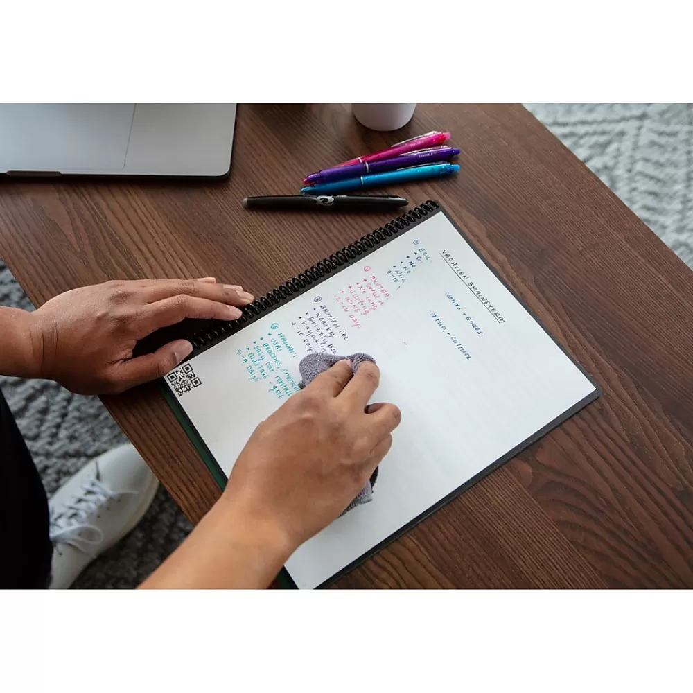 Rocketbook Notebooks<Core Smart Notebook, 8.5" x 11", Dot-Grid Ruled, 32 Pages, Black (EVR-L-RC-A-FR)