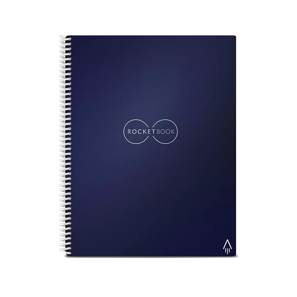 Rocketbook Notebooks<Core 1-Subject Smart Notebook, 8.5" x 11", Dotted, 32 Sheets, Blue (EVR-L-K-CDF)